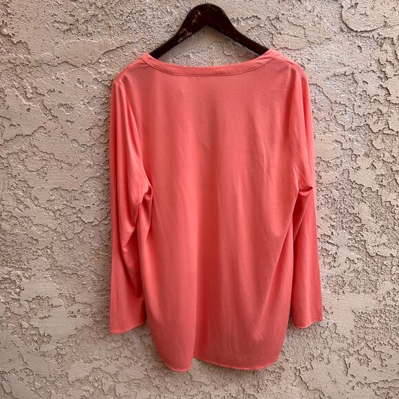 Soft Surroundings Tia Long Sleeve Button Front Top Size XL - Picture 2 of 5